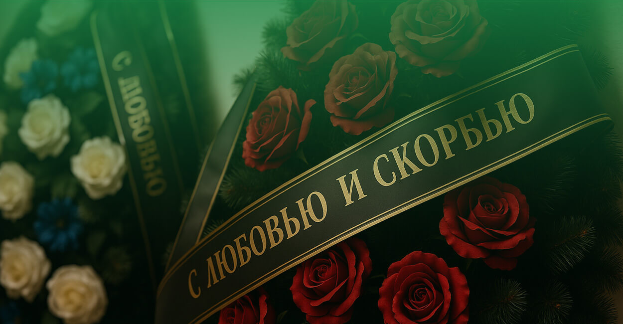 Как выбрать венок и ленту на похороны: значение цветов и надписей