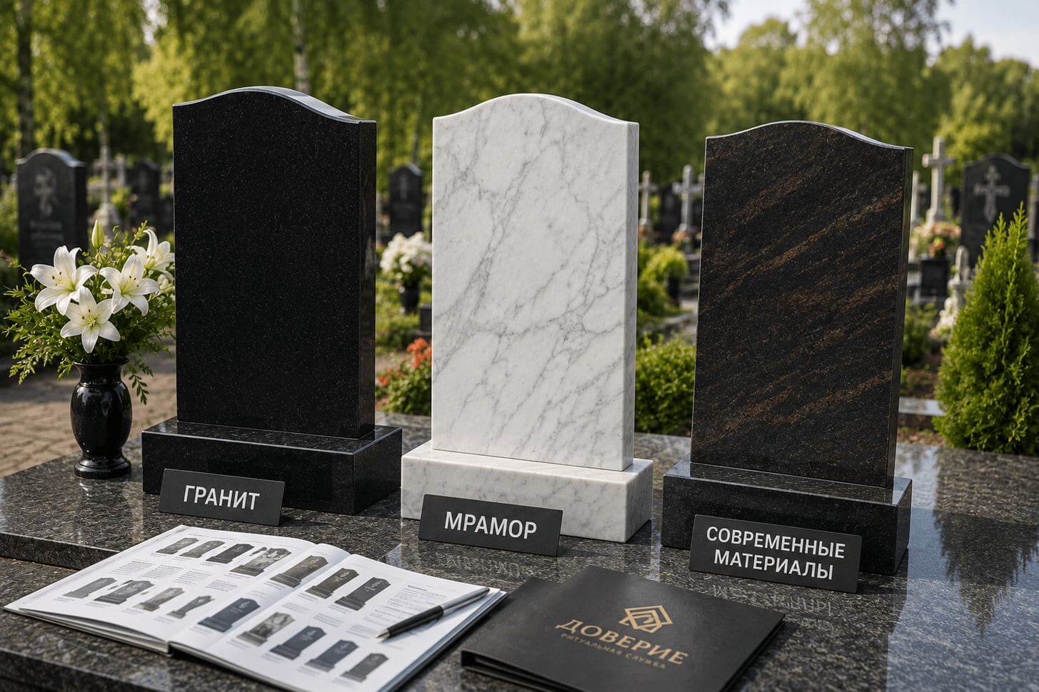 Как выбрать материал для памятника: гранит, мрамор или современные альтернативы